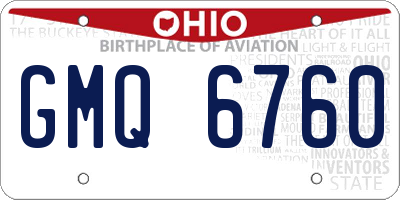 OH license plate GMQ6760