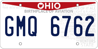 OH license plate GMQ6762