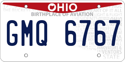 OH license plate GMQ6767