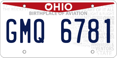 OH license plate GMQ6781