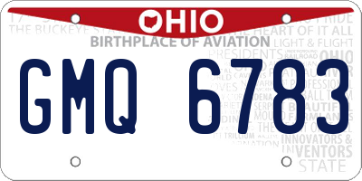 OH license plate GMQ6783