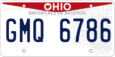 OH license plate GMQ6786