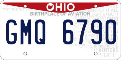 OH license plate GMQ6790