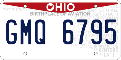 OH license plate GMQ6795