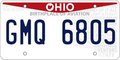 OH license plate GMQ6805