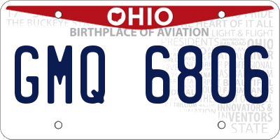 OH license plate GMQ6806