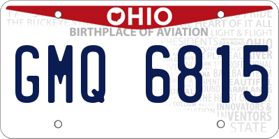 OH license plate GMQ6815