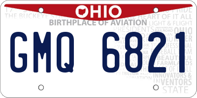 OH license plate GMQ6821