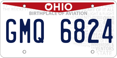OH license plate GMQ6824