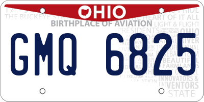 OH license plate GMQ6825