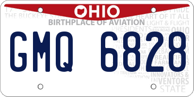 OH license plate GMQ6828