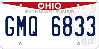 OH license plate GMQ6833
