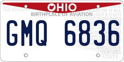 OH license plate GMQ6836