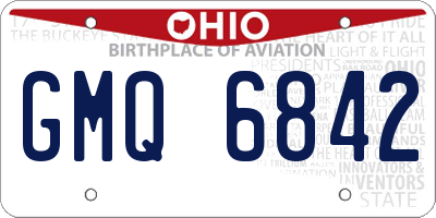 OH license plate GMQ6842