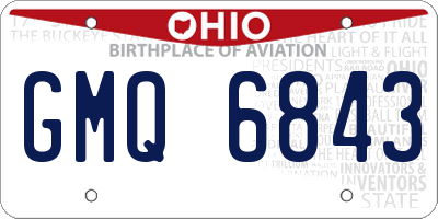 OH license plate GMQ6843
