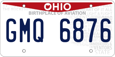 OH license plate GMQ6876