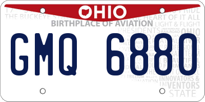 OH license plate GMQ6880