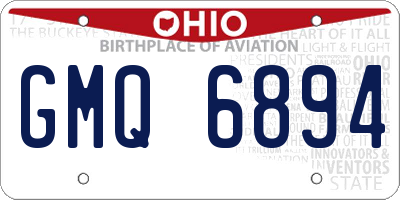 OH license plate GMQ6894