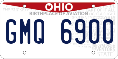 OH license plate GMQ6900