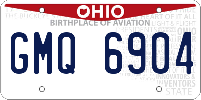 OH license plate GMQ6904