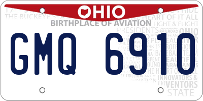 OH license plate GMQ6910