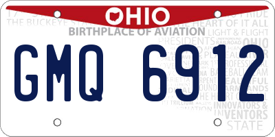 OH license plate GMQ6912