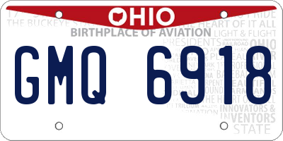 OH license plate GMQ6918