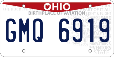 OH license plate GMQ6919