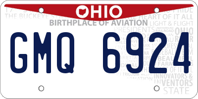 OH license plate GMQ6924