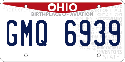 OH license plate GMQ6939