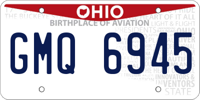 OH license plate GMQ6945