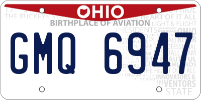 OH license plate GMQ6947