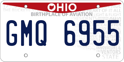 OH license plate GMQ6955