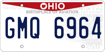 OH license plate GMQ6964