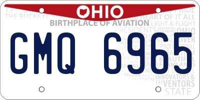 OH license plate GMQ6965