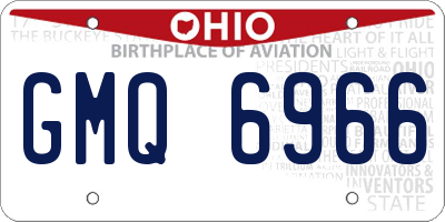 OH license plate GMQ6966