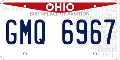 OH license plate GMQ6967