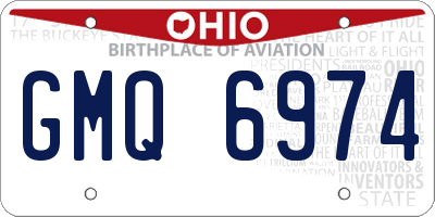 OH license plate GMQ6974