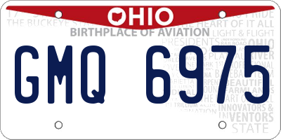 OH license plate GMQ6975