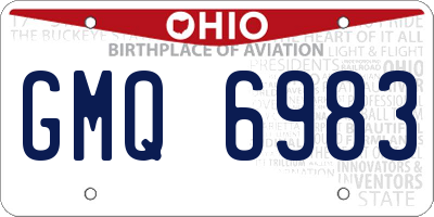 OH license plate GMQ6983
