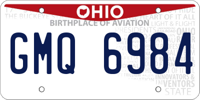 OH license plate GMQ6984