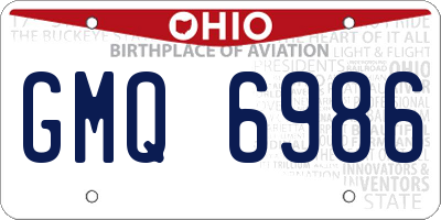 OH license plate GMQ6986