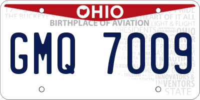 OH license plate GMQ7009