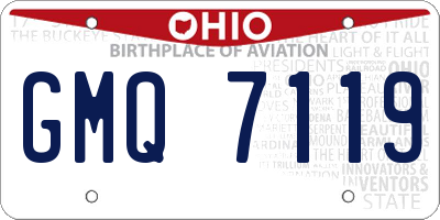 OH license plate GMQ7119