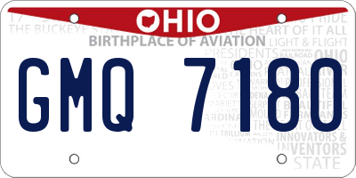 OH license plate GMQ7180