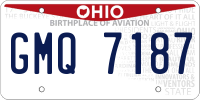 OH license plate GMQ7187
