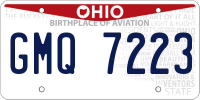 OH license plate GMQ7223