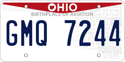 OH license plate GMQ7244