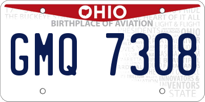 OH license plate GMQ7308