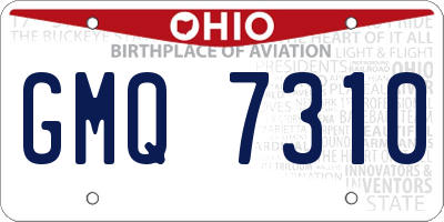 OH license plate GMQ7310